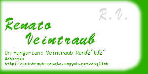 renato veintraub business card
